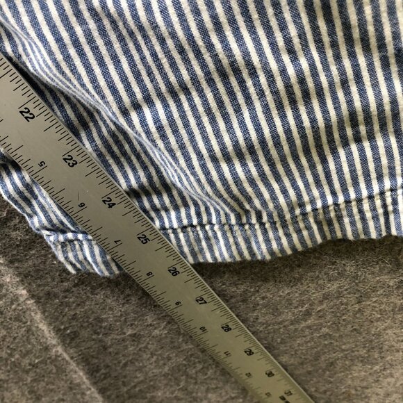 Muji Pajama Pants Womens S Blue White Striped Cotton - Picture 8 of 8